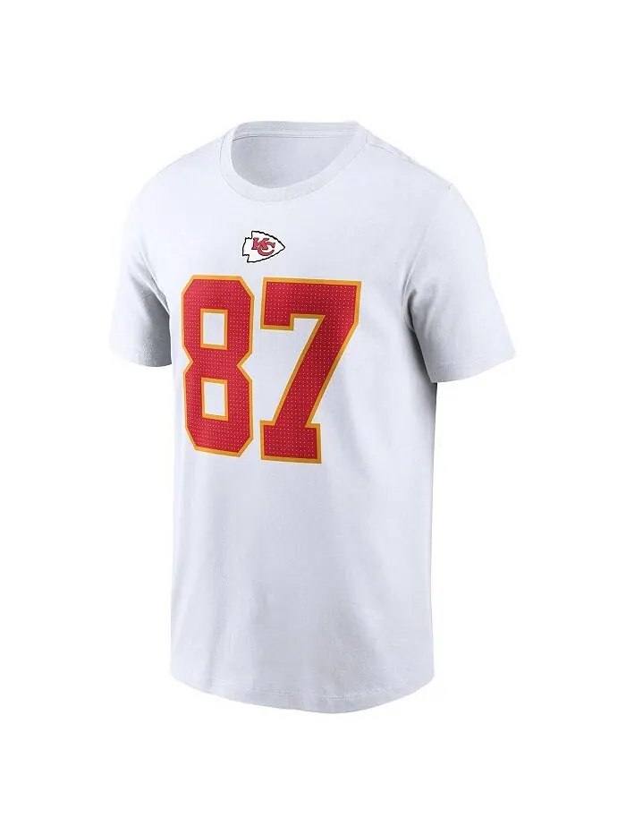 Мужская белая футболка Kansas City Chiefs с именем и номером игрока Travis Kelce Nike — изображение 2 из 3, белый