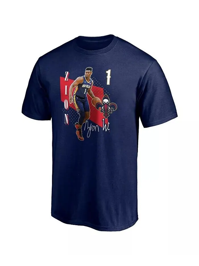 Мужская темно-синяя футболка Zion Williamson New Orleans Pelicans Pick Roll Fanatics — изображение 2 из 2