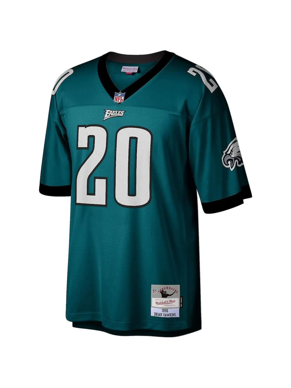 Футболка Mitchell & Ness Men's Brian Dawkins Midnight Green Philadelphia Eagles 1996 Legacy — изображение 3 из 3, зеленый