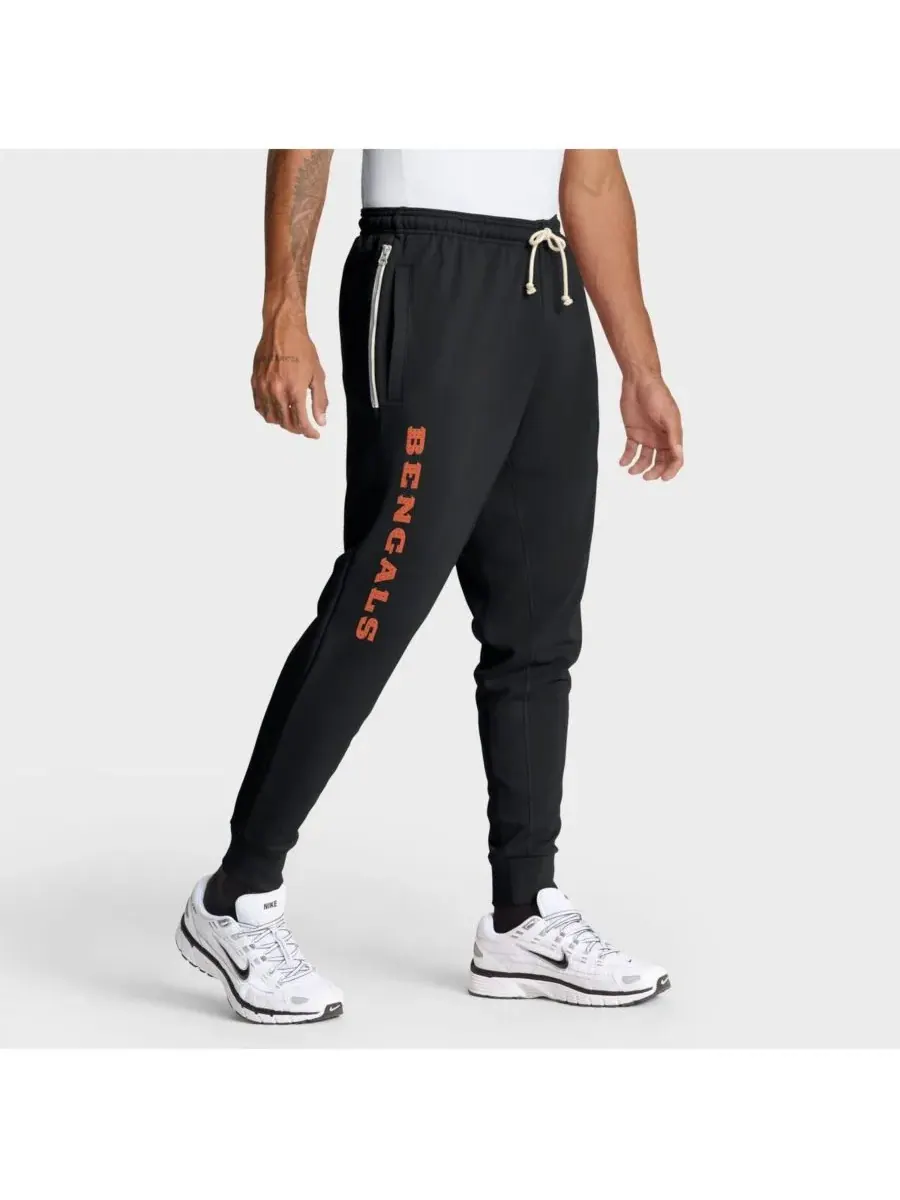 Nike Мужские черные брюки Cincinnati Bengals Sideline Standard Issue Ground Game Dri-FIT Taper Pants — изображение 1 из 5