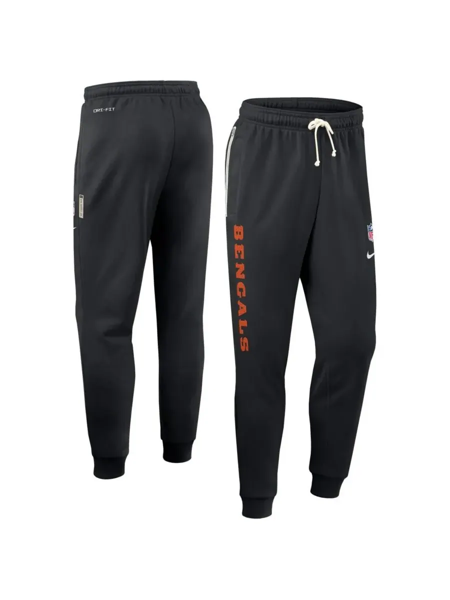 Nike Мужские черные брюки Cincinnati Bengals Sideline Standard Issue Ground Game Dri-FIT Taper Pants — изображение 4 из 5