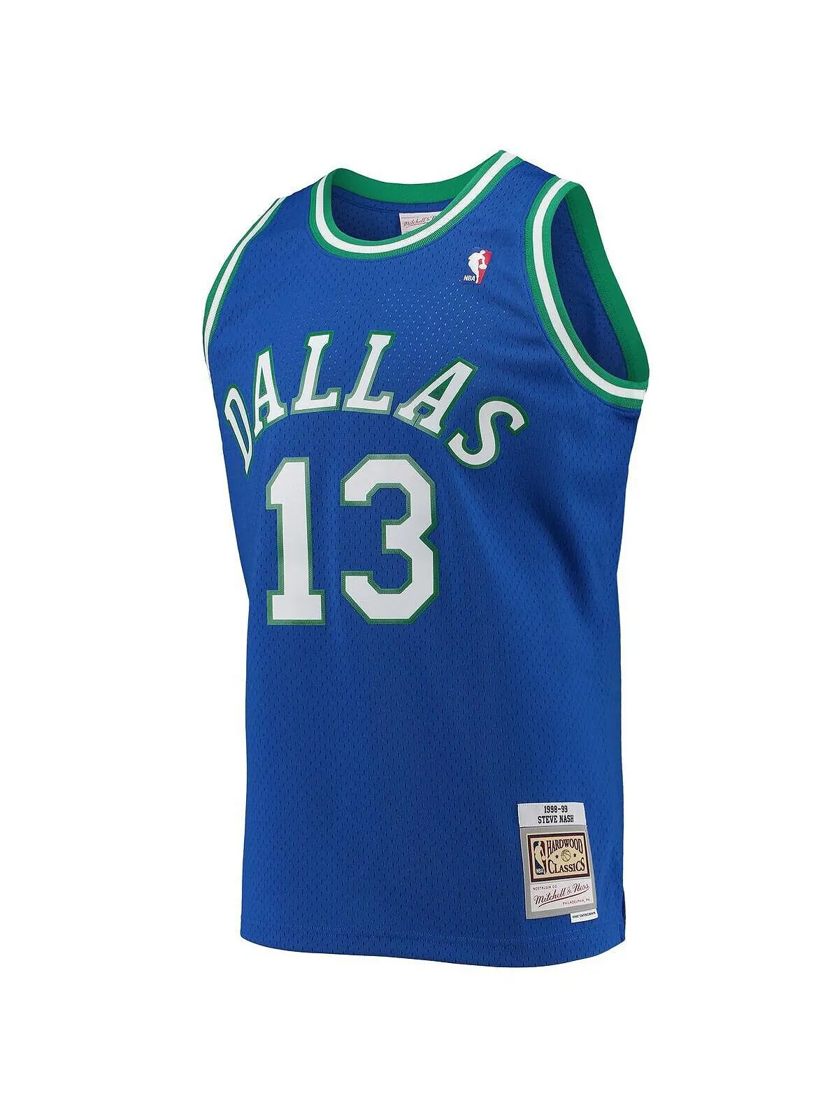 Мужская синяя майка Steve Nash Dallas Mavericks Hardwood Classics Swingman Mitchell & Ness — изображение 3 из 3, синий