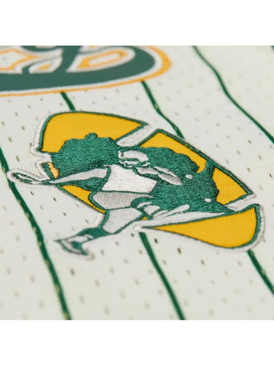 Mitchell & Ness Мужская бейсбольная майка Reggie White Cream Green Bay Packers с номером и сетчатой — изображение 3 из 5
