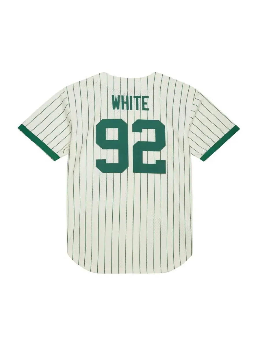 Mitchell & Ness Мужская бейсбольная майка Reggie White Cream Green Bay Packers с номером и сетчатой — изображение 4 из 5
