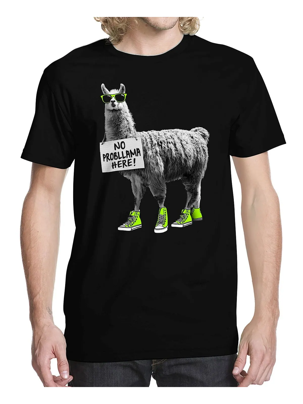 Мужская футболка с рисунком нет проблем Buzz Shirts