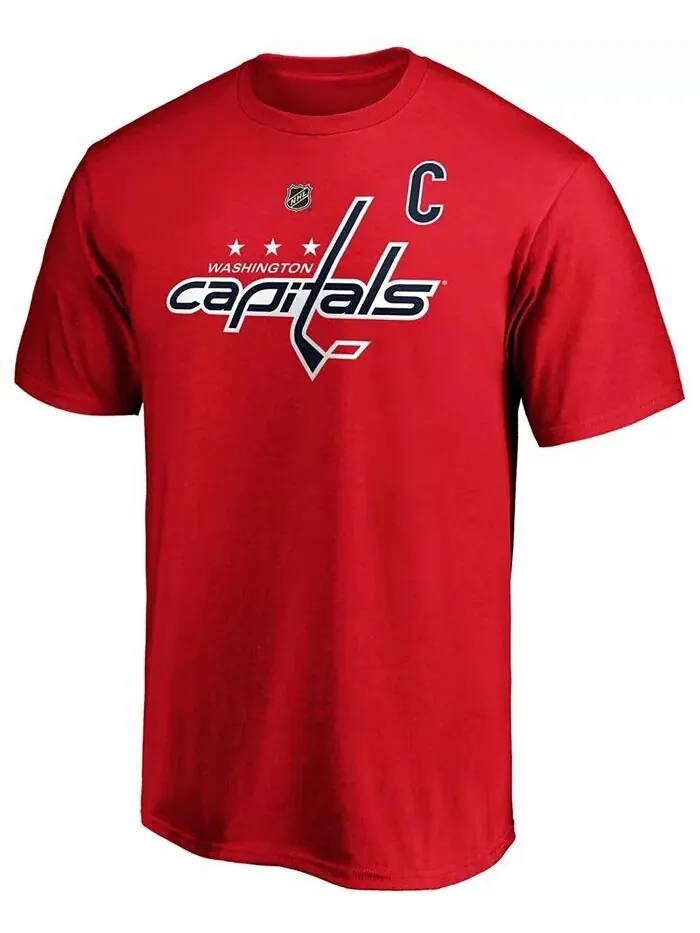 Мужская футболка Lids Александра Овечкина Washington Capitals Team Authentic Stack Fanatics — изображение 2 из 3