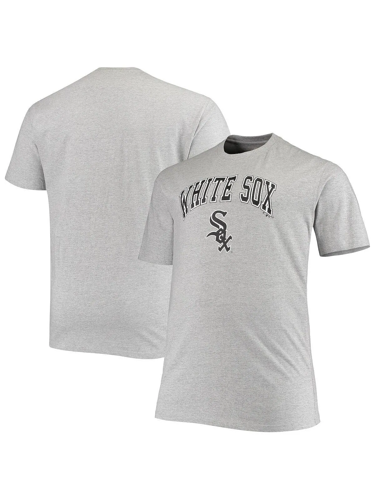 Мужская футболка с логотипом heathered grey chicago white sox big and tall secondary Fanatics — изображение 1 из 1, серый