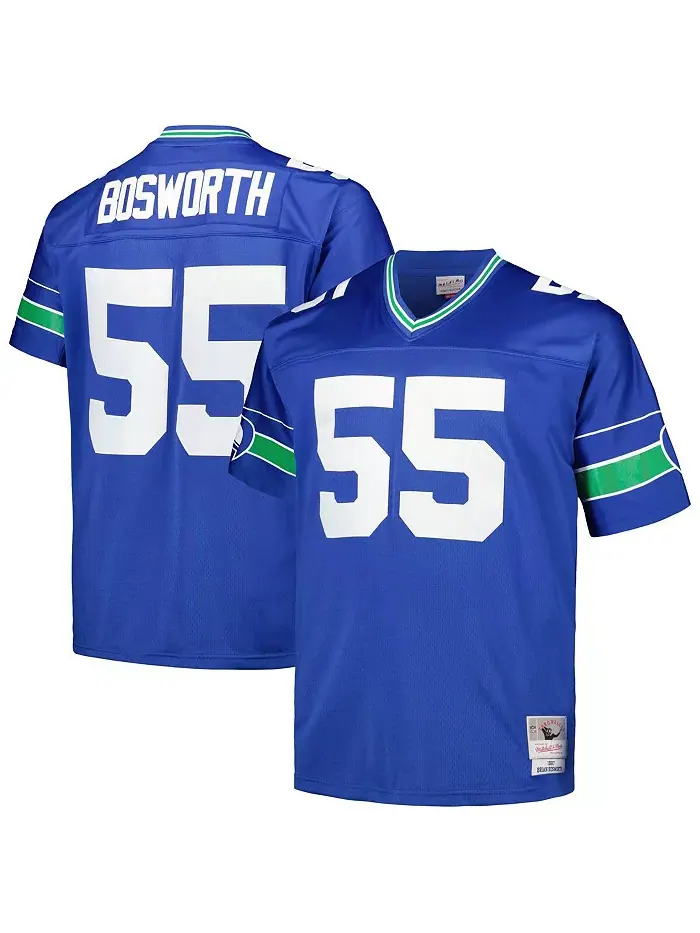 Мужская футболка Brian Bosworth Royal Seattle Seahawks Big & Tall 1987 Legacy Retired Player Jersey — изображение 1 из 3