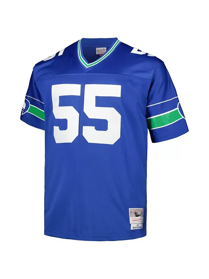 Мужская футболка Brian Bosworth Royal Seattle Seahawks Big & Tall 1987 Legacy Retired Player Jersey — изображение 2 из 3