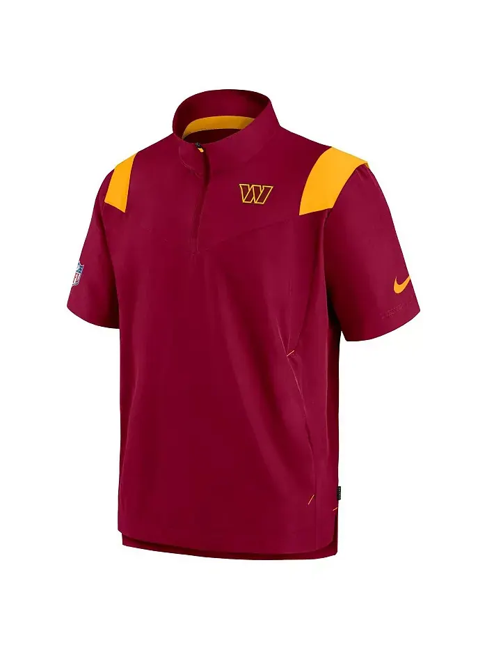 Толстовка Men's Burgundy Washington Commanders Coaches Chevron Lockup Pullover Top Nike — изображение 2 из 3