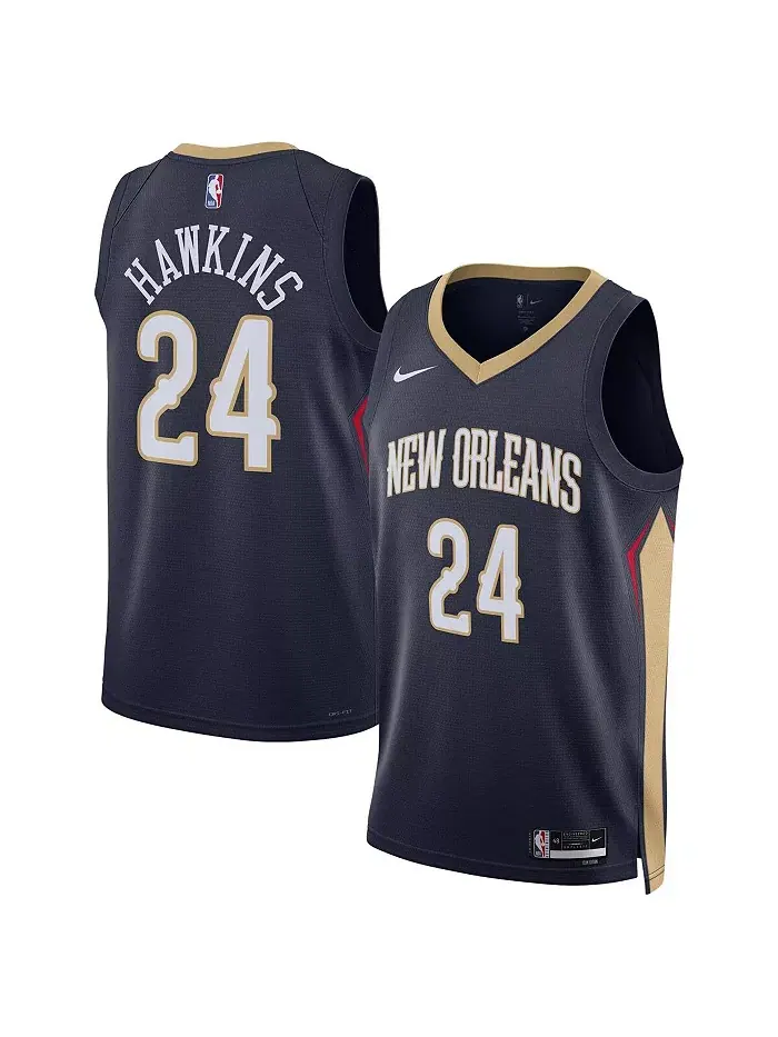 Мужская и женская баскетбольная майка Hawkins Navy New Orleans Pelicans Swingman Jersey - Icon — изображение 1 из 3