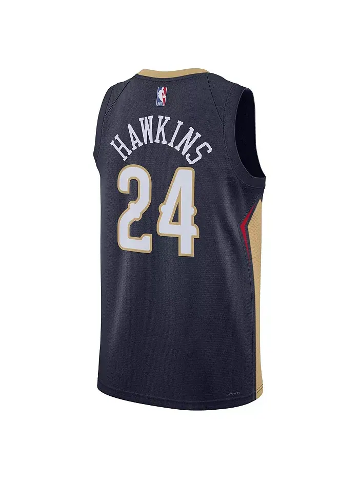 Мужская и женская баскетбольная майка Hawkins Navy New Orleans Pelicans Swingman Jersey - Icon — изображение 3 из 3