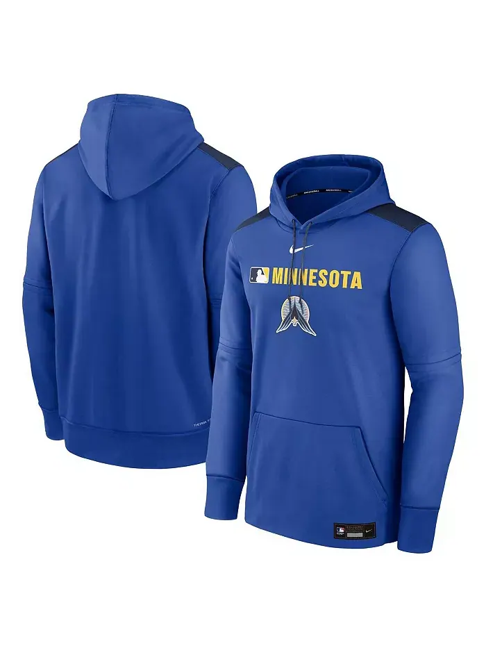 Мужская толстовка с капюшоном Therma Pullover Authentic Collection City Connect Royal Minnesota — изображение 1 из 3