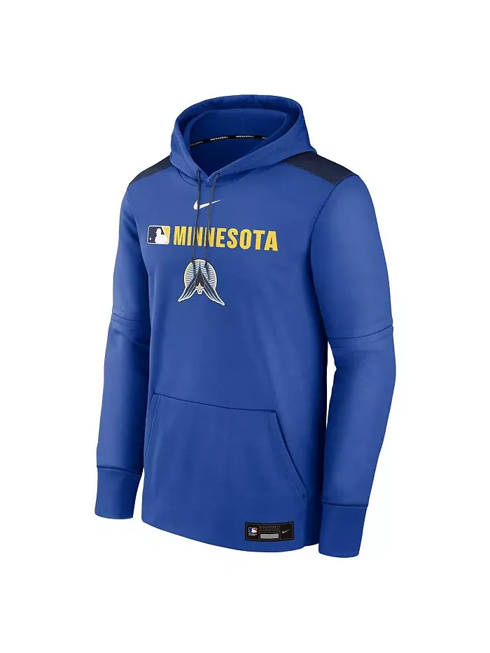 Мужская толстовка с капюшоном Therma Pullover Authentic Collection City Connect Royal Minnesota — изображение 2 из 3