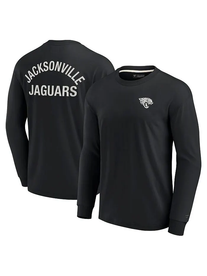 Черная супермягкая футболка с длинным рукавом для мужчин и женщин Jacksonville Jaguars Fanatics — изображение 1 из 3, черный