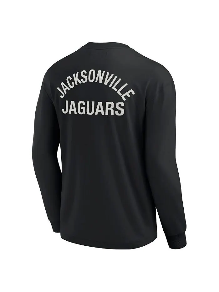 Черная супермягкая футболка с длинным рукавом для мужчин и женщин Jacksonville Jaguars Fanatics — изображение 2 из 3, черный