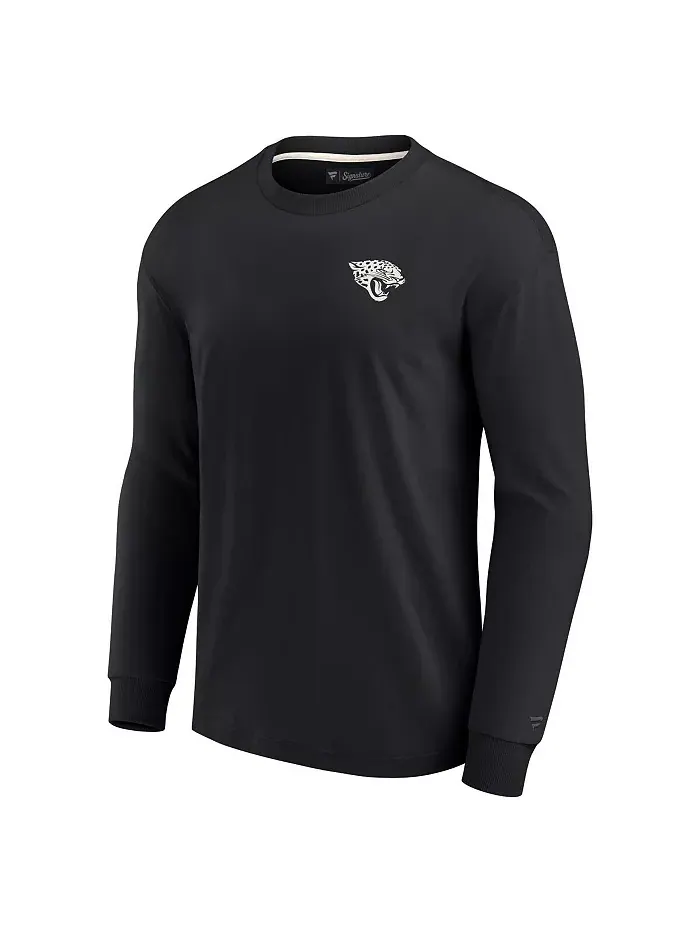 Мужская и женская черная супермягкая футболка с длинным рукавом Jacksonville Jaguars Fanatics — изображение 3 из 3