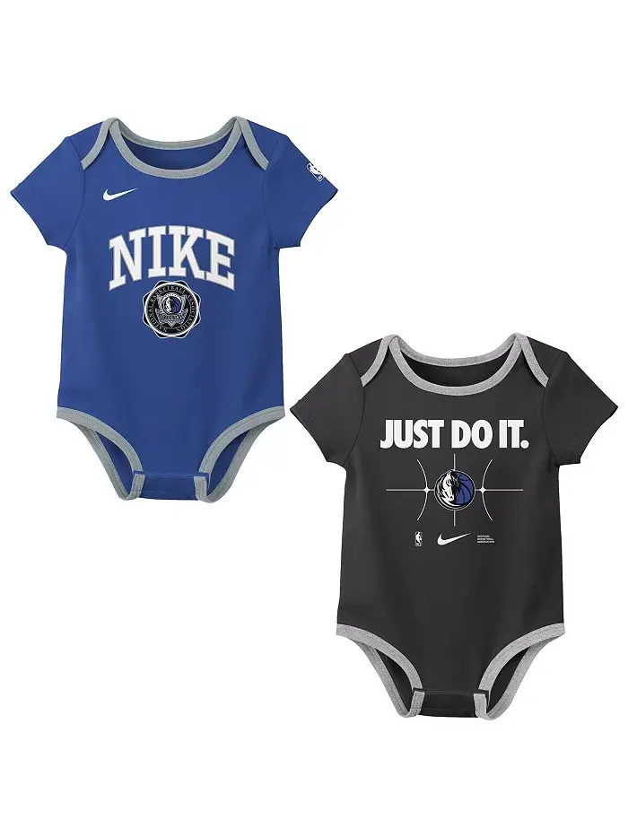 Новорожденный набор из 2 боди Dallas Mavericks Just Do It (синий/черный) Nike — изображение 1 из 3