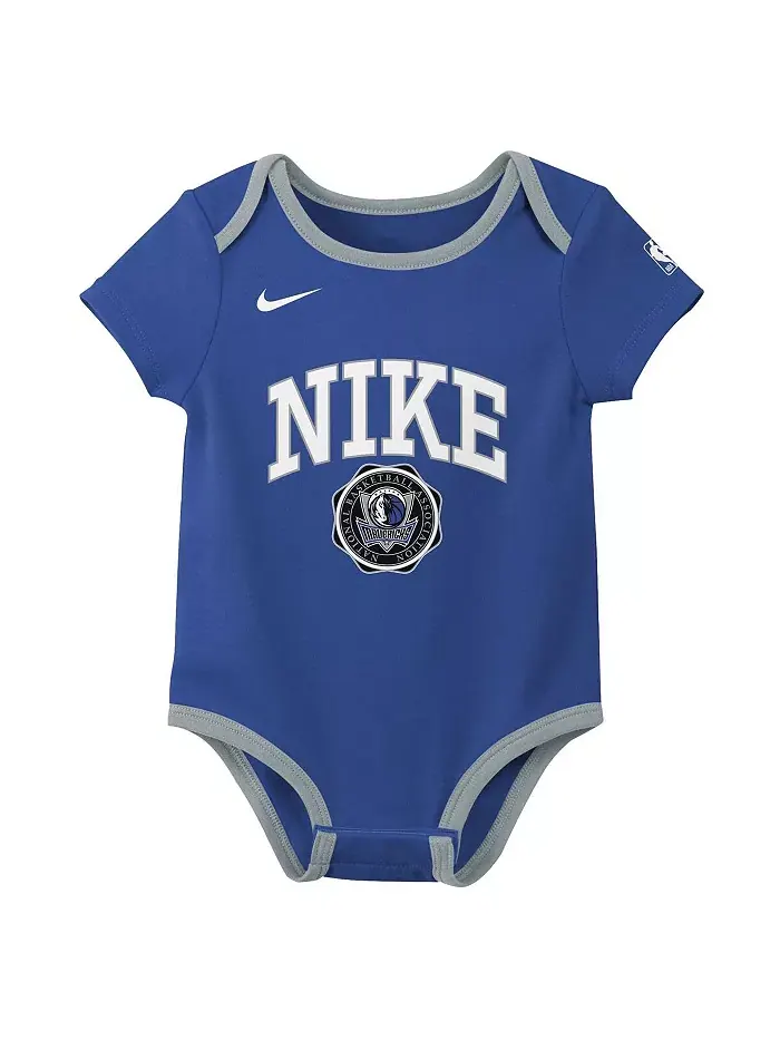 Новорожденный набор из 2 боди Dallas Mavericks Just Do It (синий/черный) Nike — изображение 2 из 3