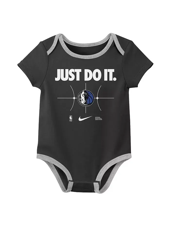 Новорожденный набор из 2 боди Dallas Mavericks Just Do It (синий/черный) Nike — изображение 3 из 3