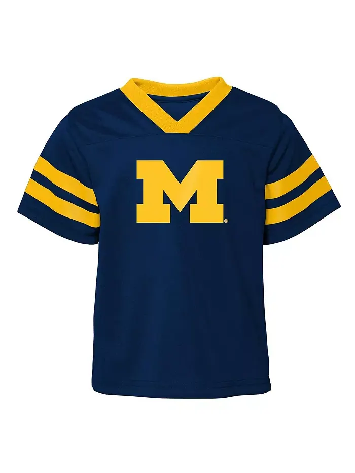 Комплект из двух предметов: топ и брюки темно-синего цвета Michigan Wolverines Red Zone для больших — изображение 4 из 4
