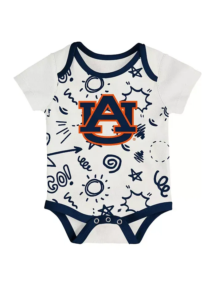 Комплект из 3 игровых боди Auburn Tigers All Day Play для мальчиков и девочек Outerstuff — изображение 2 из 4