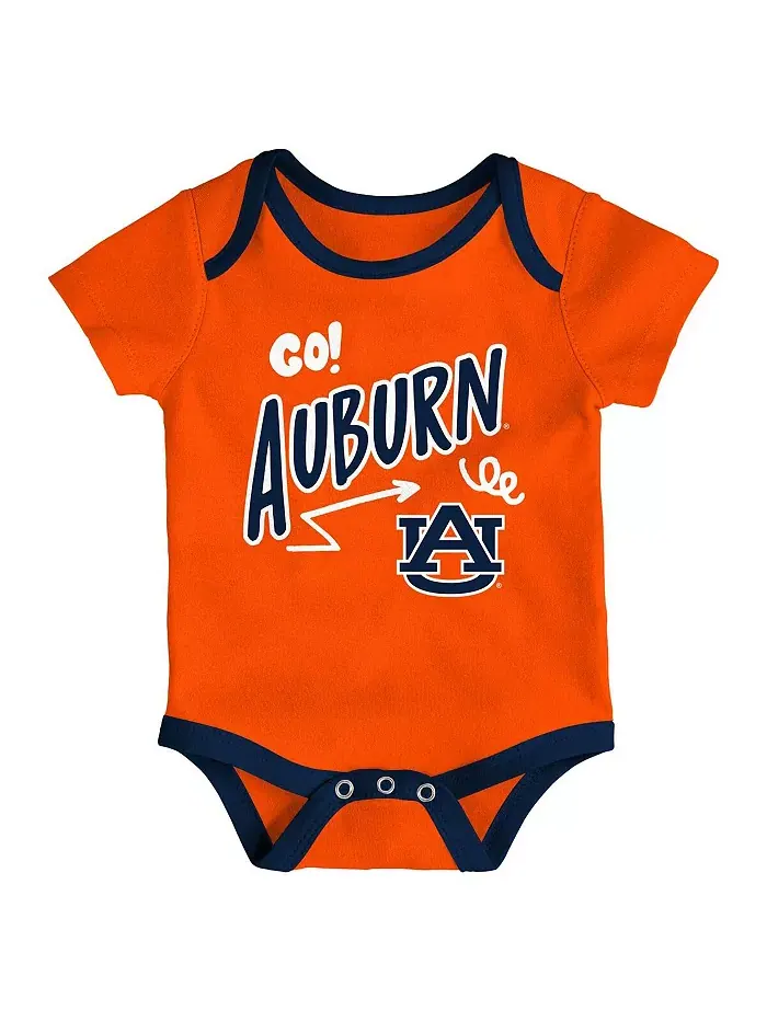 Комплект из 3 игровых боди Auburn Tigers All Day Play для мальчиков и девочек Outerstuff — изображение 3 из 4