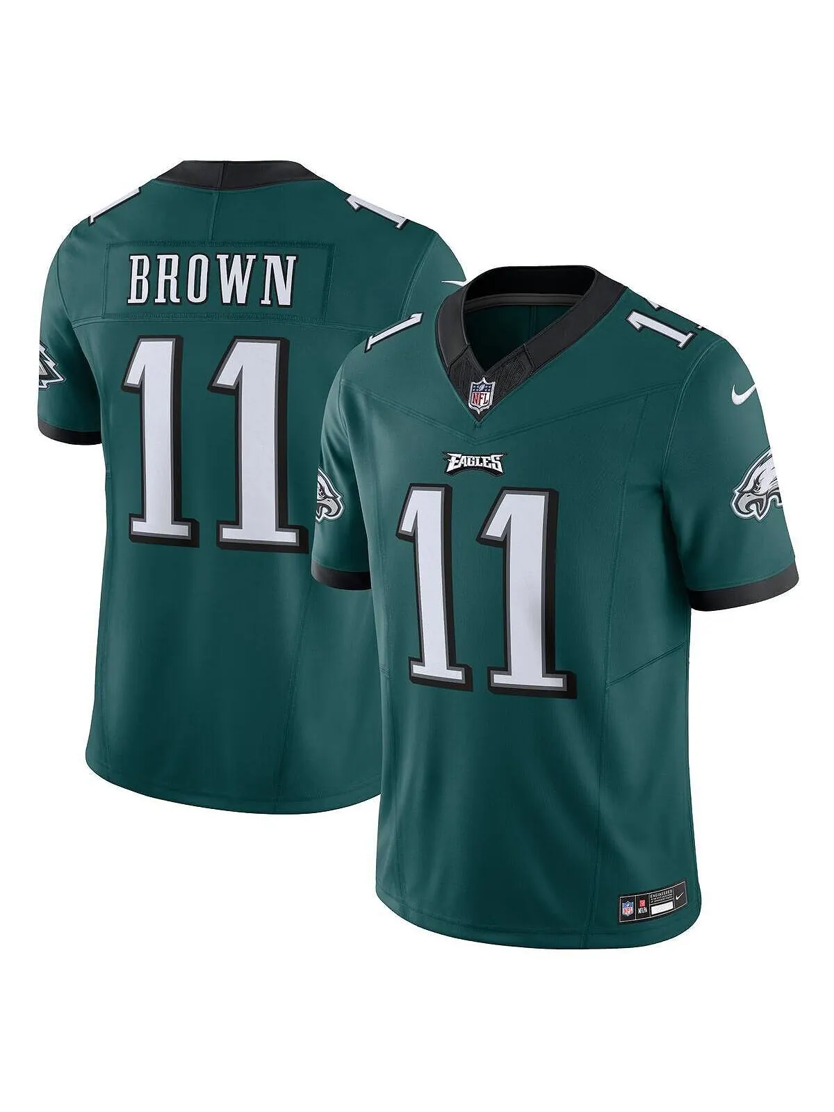 Мужской A.J. Коричневый Midnight Green Philadelphia Eagles Vapor F.U.S.E. Ограниченный Джерси Nike — изображение 1 из 3