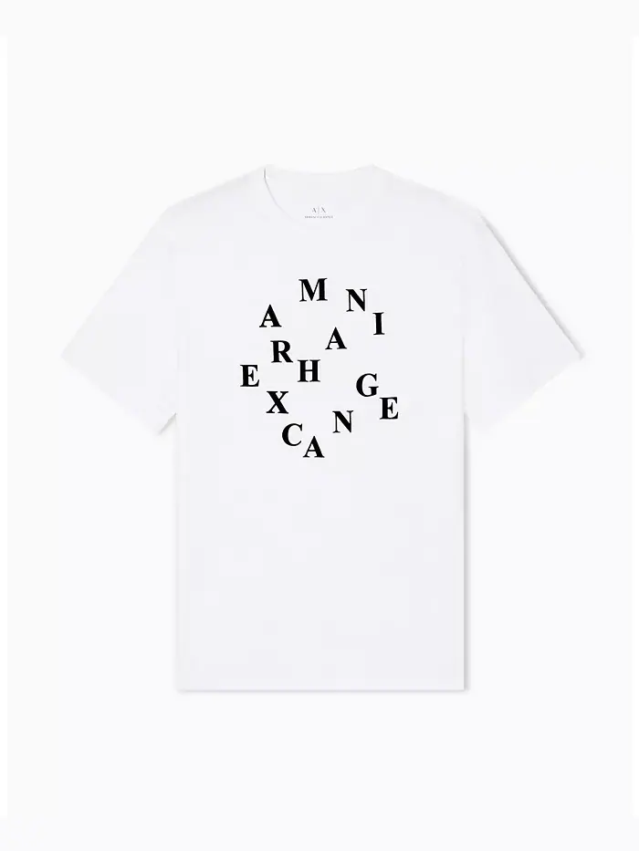 Мужская футболка с круговым принтом и надписью A|X Armani Exchange — изображение 5 из 5
