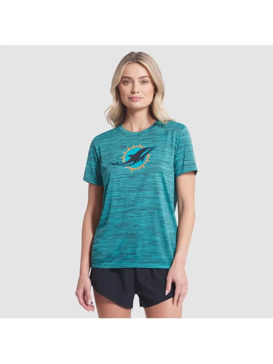 Nike Женская футболка Turbo Green Miami Dolphins 2025 Rivalries Collection Sideline Velocity Dri-FIT — изображение 1 из 5
