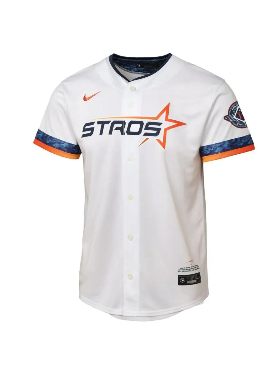 Nike Большая детская белая футболка Houston Astros 2025 City Connect Limited — изображение 3 из 3, белый