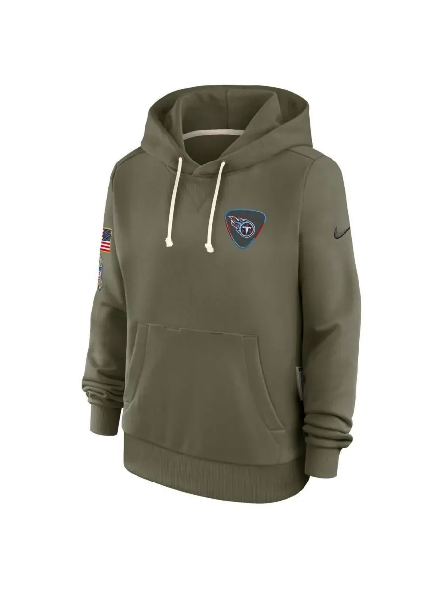 Nike Женская худи оливкового цвета Tennessee Titans 2025 Salute to Service Sideline Standard Issue — изображение 4 из 5