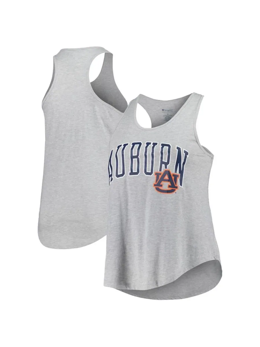 Profile Женская майка-борцовка с круглым вырезом и логотипом Auburn Tigers серого цвета — серый