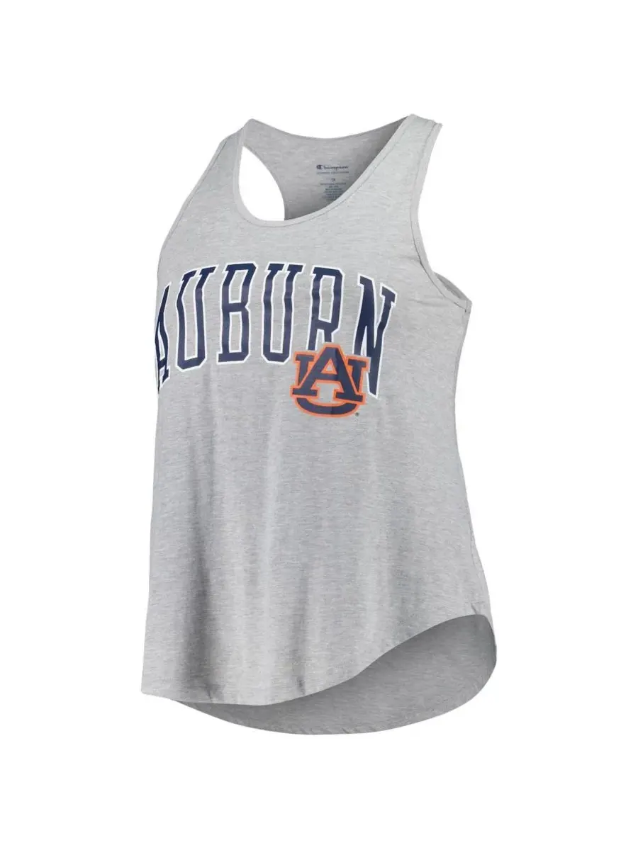 Profile Женская майка-борцовка с круглым вырезом и логотипом Auburn Tigers серого цвета — изображение 2 из 3, серый