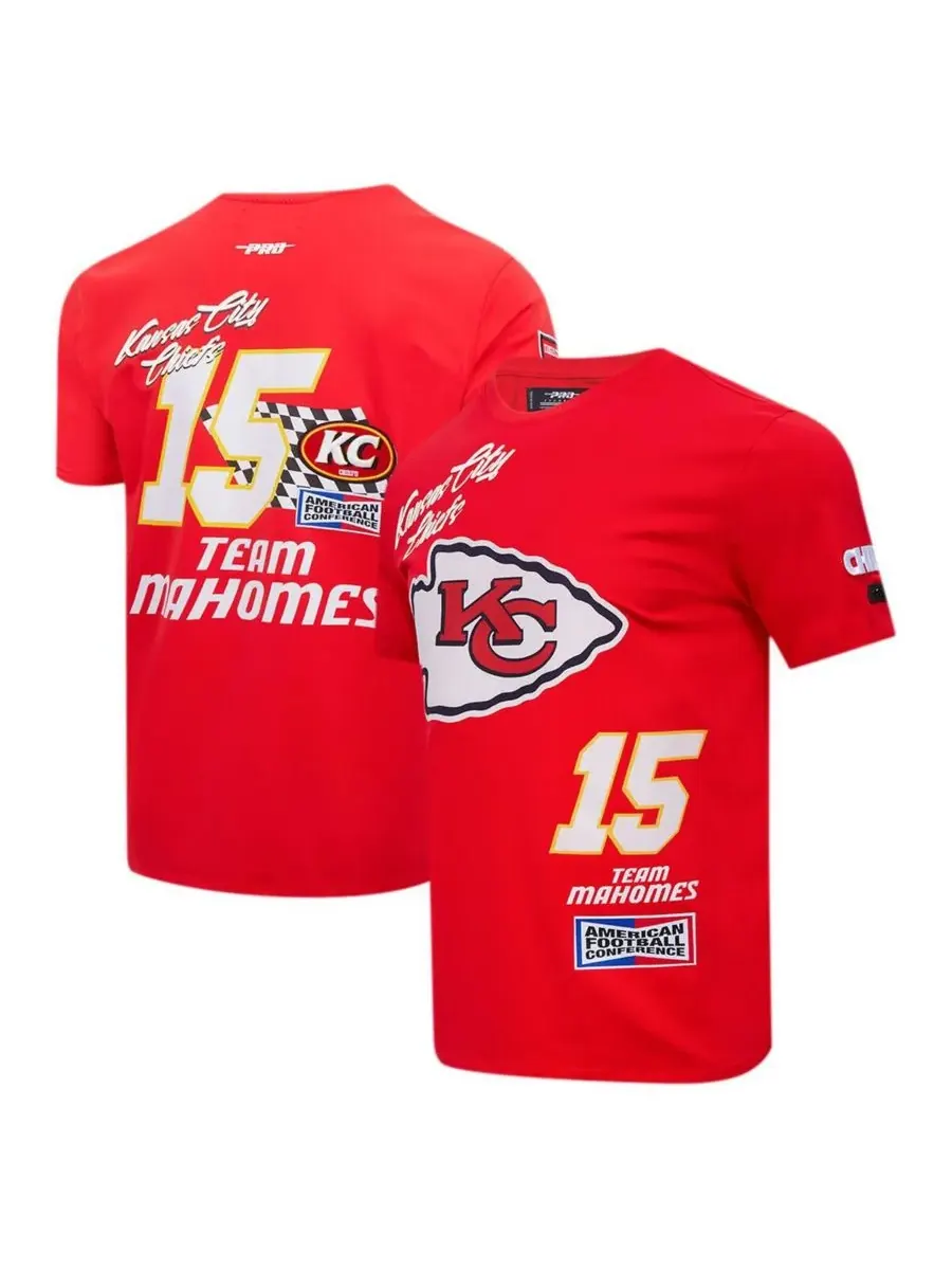 Pro Standard Мужская красная футболка Патрика Махоумса с надписью "Kansas City Chiefs Fast Lane" с — изображение 1 из 4
