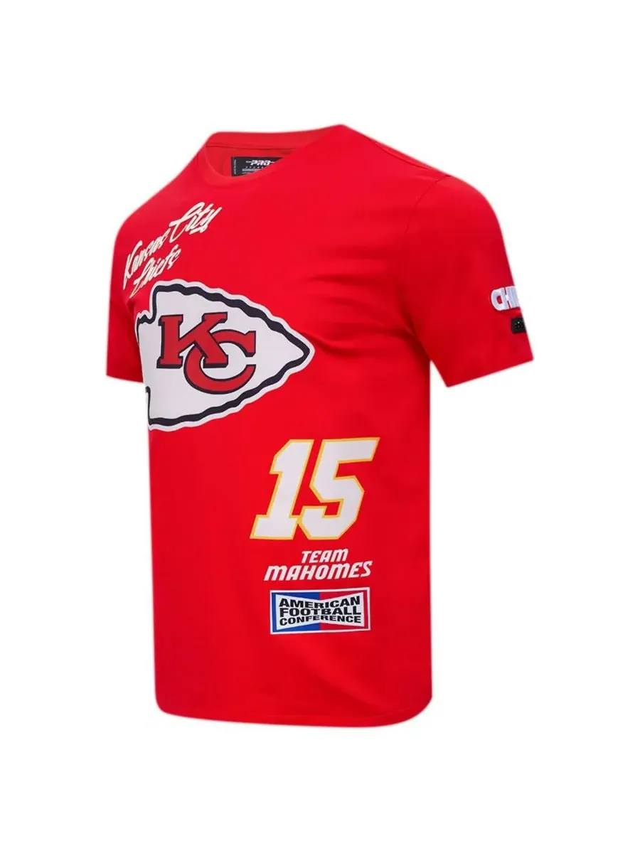 Pro Standard Мужская красная футболка Патрика Махоумса с надписью "Kansas City Chiefs Fast Lane" с — изображение 2 из 4