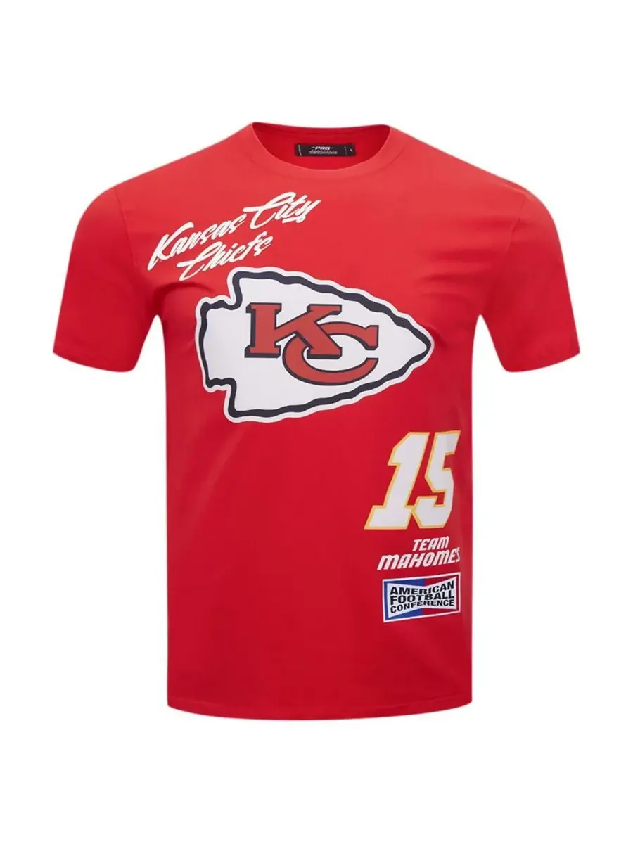 Pro Standard Мужская красная футболка Патрика Махоумса с надписью "Kansas City Chiefs Fast Lane" с — изображение 4 из 4