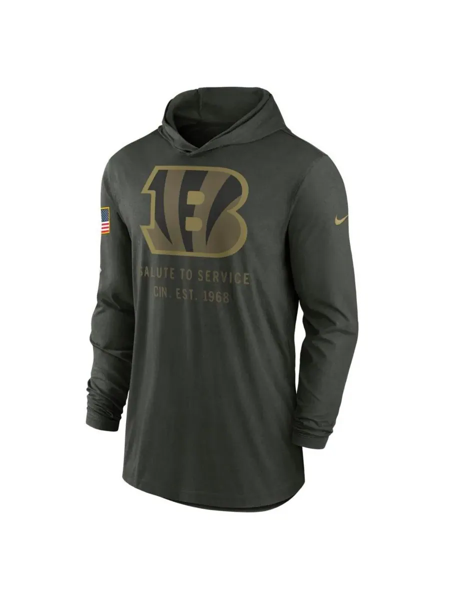 Худи с капюшоном и принтом Salute to Service, модель 2025 Sideline Nike — изображение 2 из 3, зеленый