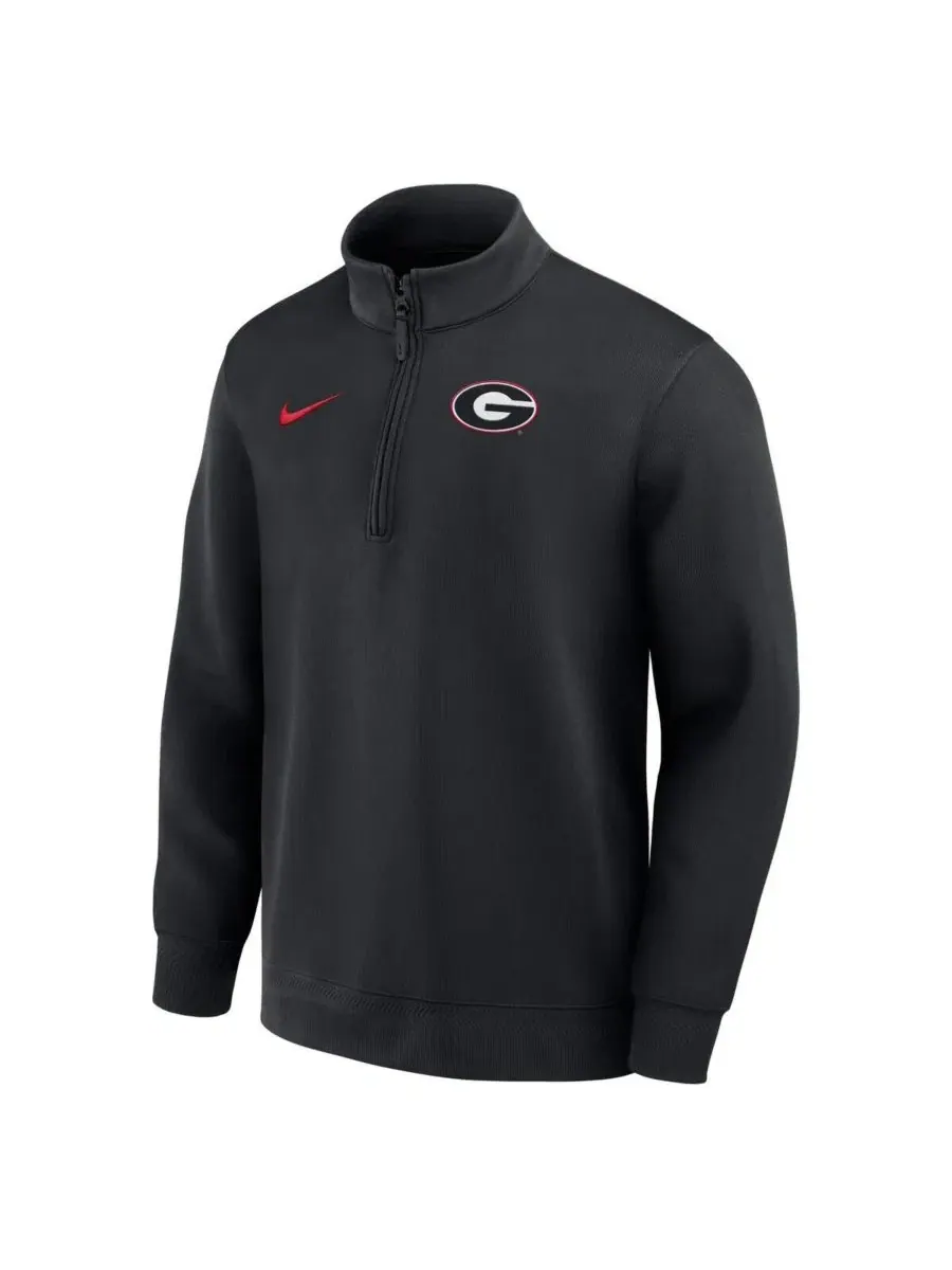 Мужской пуловер с полузастежкой-молнией Nike Georgia Bulldogs 2025 Coaches Premium Dri-FIT — изображение 1 из 2, черный