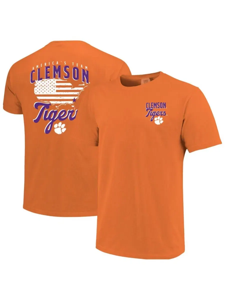 Футболка с принтом Clemson Tigers America's Team Image One — изображение 1 из 3, оранжевый