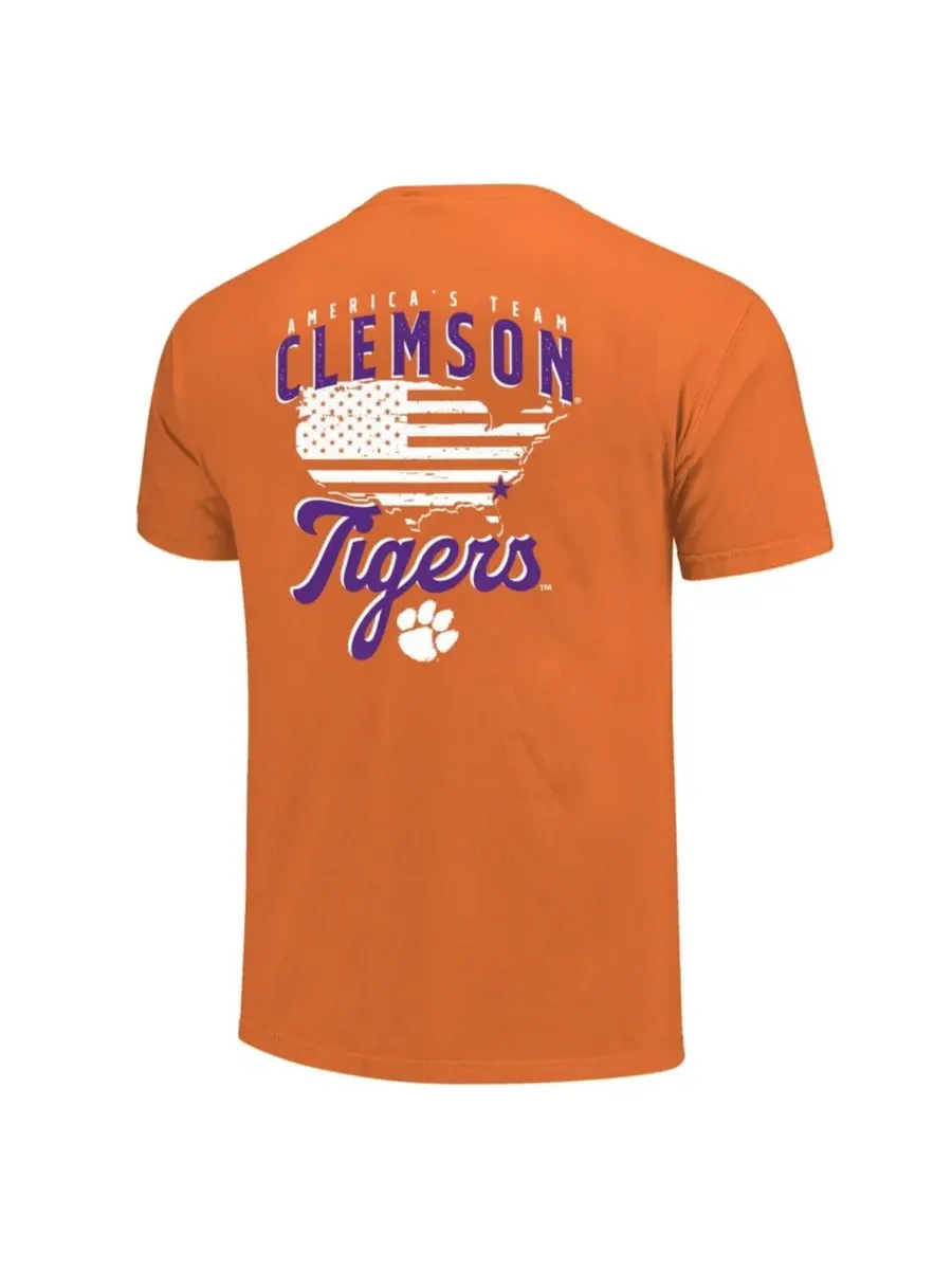 Футболка с принтом Clemson Tigers America's Team Image One — изображение 2 из 3, оранжевый