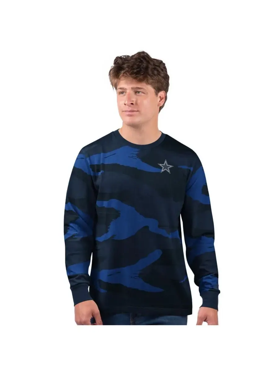 Starter Мужская темно-синяя футболка с длинным рукавом Dallas Cowboys Thursday Night Gridiron — изображение 1 из 2
