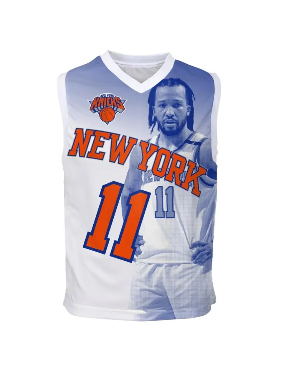 Баскетбольный джерси-майка без рукавов Jalen Brunson Hometown Fashion Jersey Outerstuff — изображение 2 из 3, синий