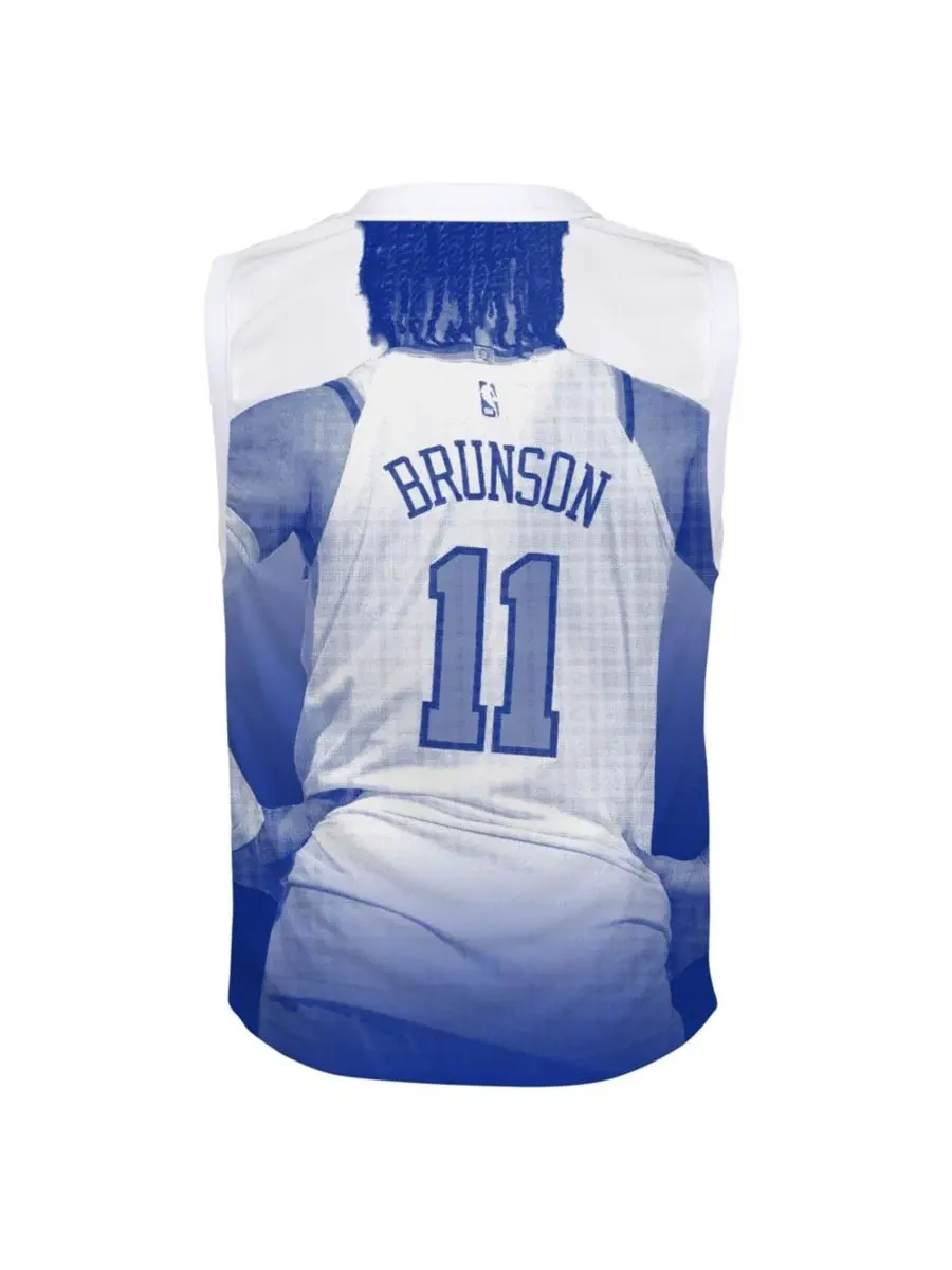 Баскетбольный джерси-майка без рукавов Jalen Brunson Hometown Fashion Jersey Outerstuff — изображение 3 из 3, синий