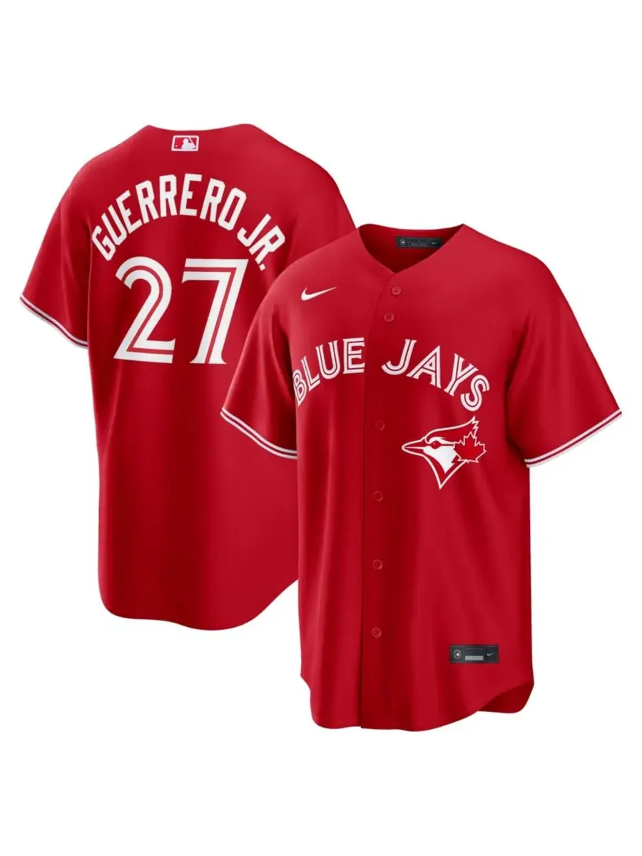 Мужская футболка-джерси с коротким рукавом Nike Toronto Blue Jays Canada Day Replica — изображение 1 из 3, красный