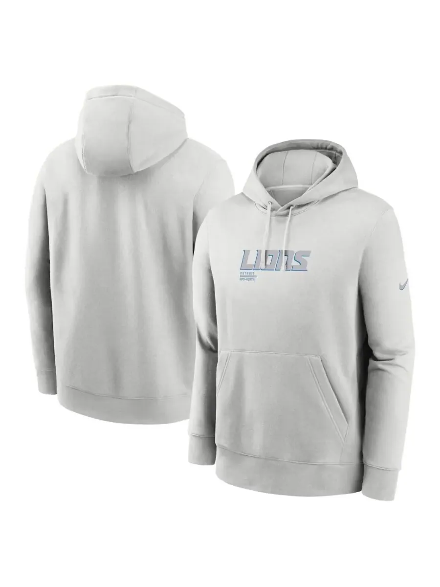 Fanatics Мужская серая толстовка Nike Detroit Lions Edge Pack French Terry Club Pullover Hoodie — изображение 1 из 4, серый