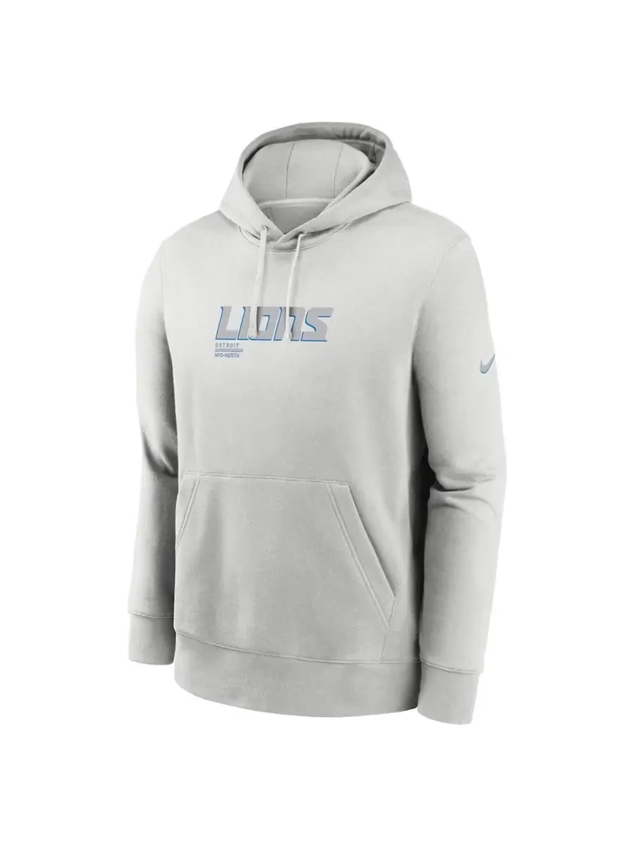 Fanatics Мужская серая толстовка Nike Detroit Lions Edge Pack French Terry Club Pullover Hoodie — изображение 2 из 4, серый