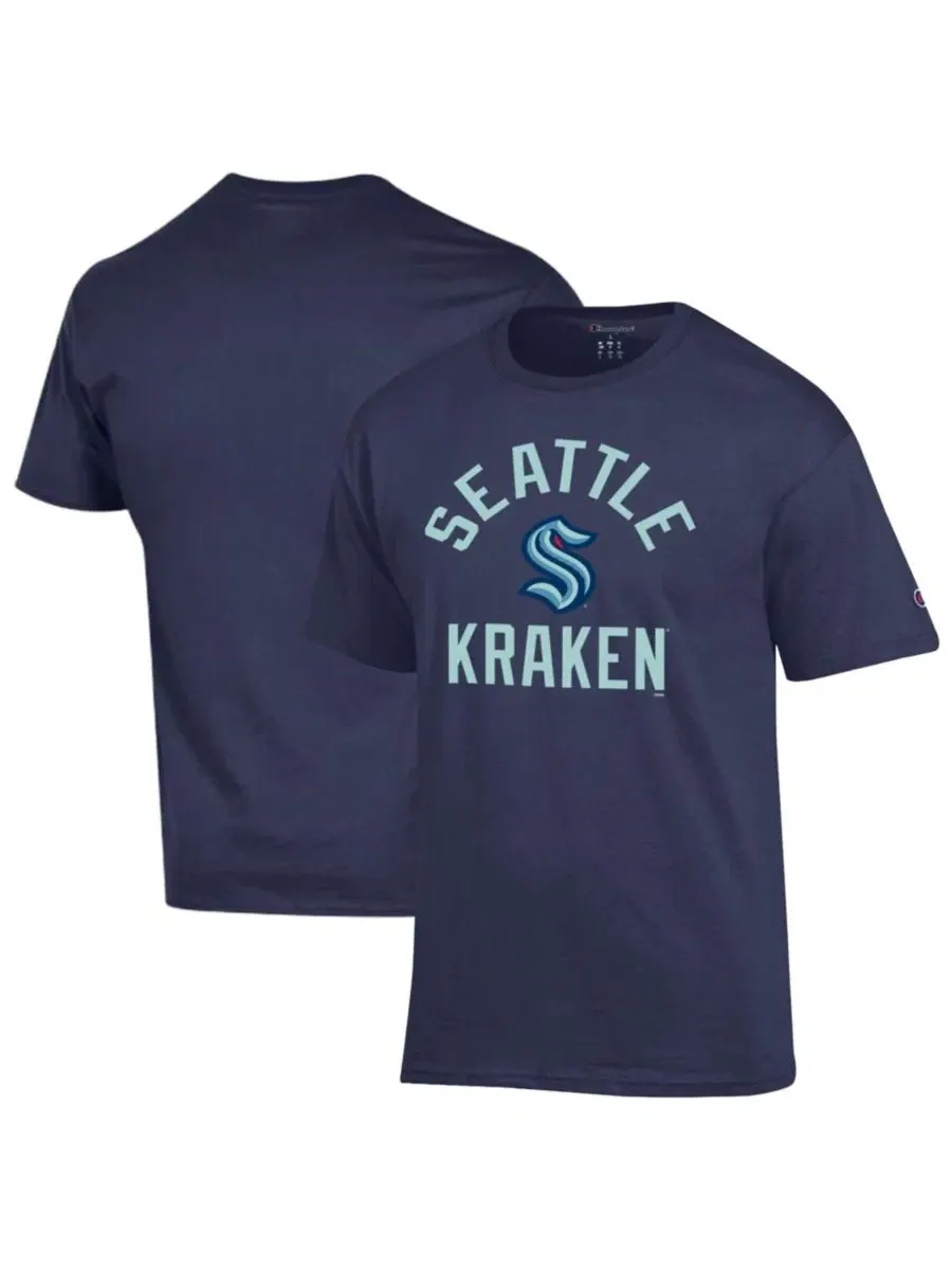 Футболка с принтом Seattle Kraken Champion — изображение 1 из 3, темно-синий