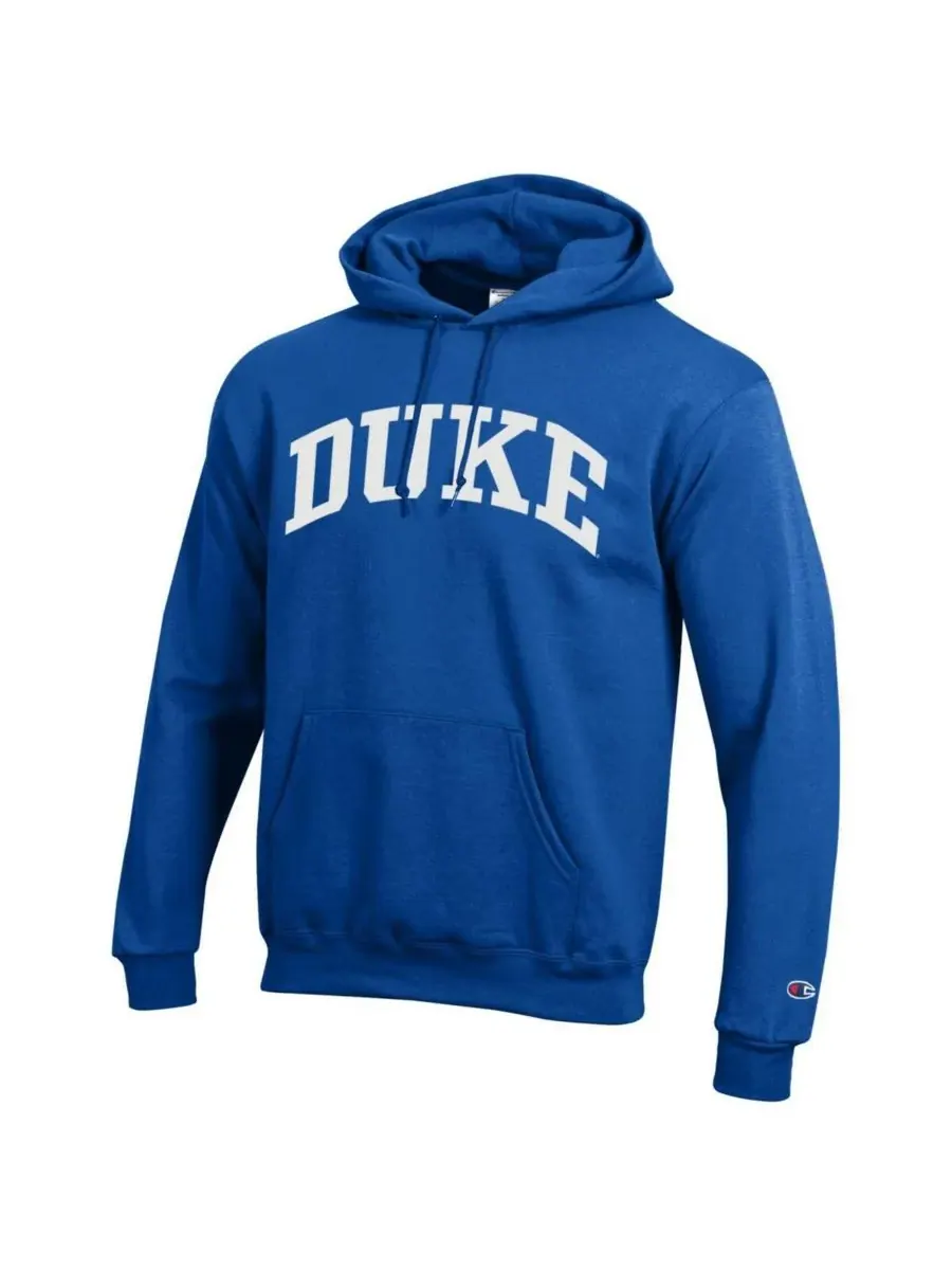 Champion Мужская толстовка с капюшоном Royal Duke Blue Devils Basic Arch Fleece Pullover Hoodie — изображение 2 из 3