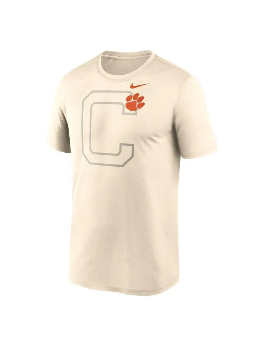 Мужская натуральная футболка Clemson Tigers Campus Shadow Legend Performance Nike — изображение 2 из 3, прозрачный